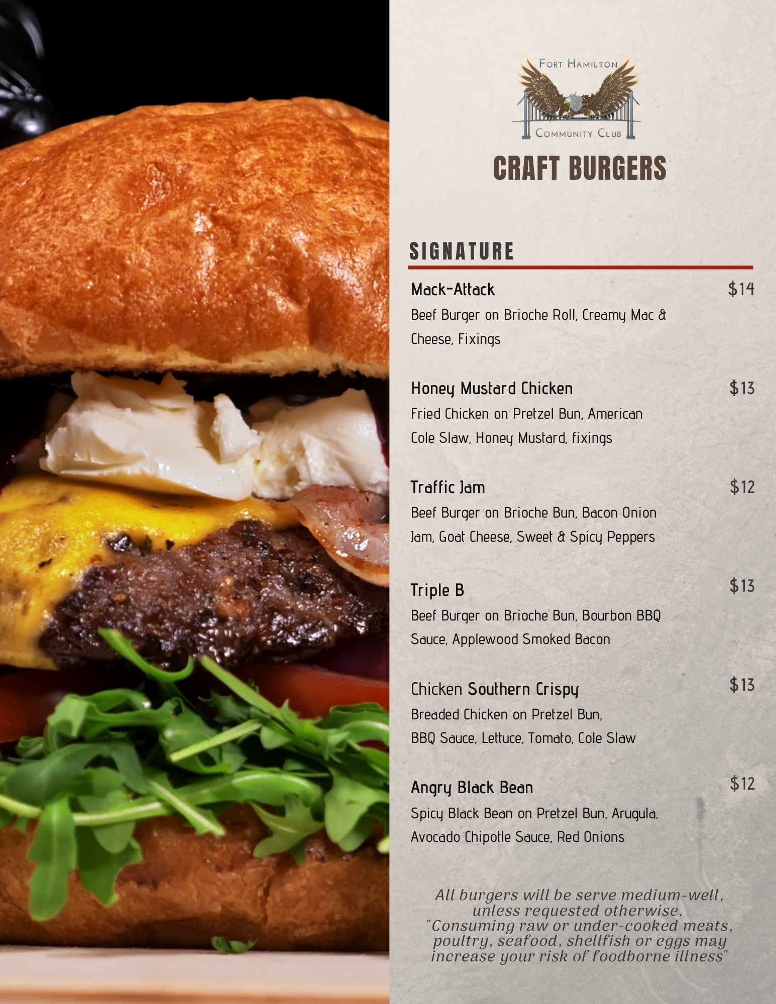 Community Club Restaurant Ft. Hamilton US Army MWR